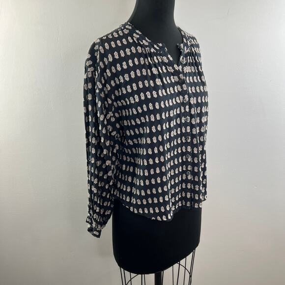 Pilcro by Anthropologie The Tavi Textured Button-Down Shirt Top Size Petite XS - Picture 4 of 9